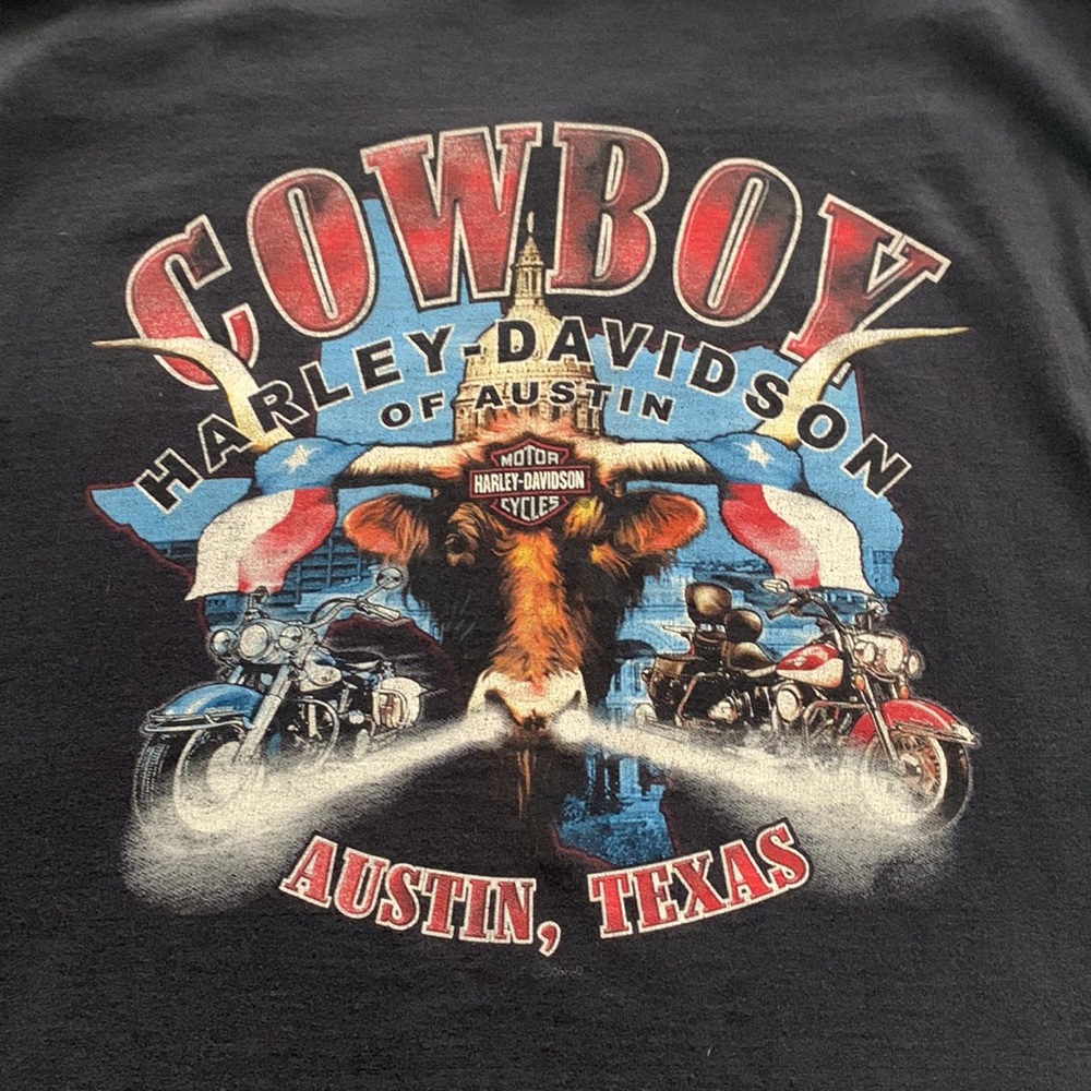 Harley Davidson cut off T-shirt - Austin, TX - Longhorn